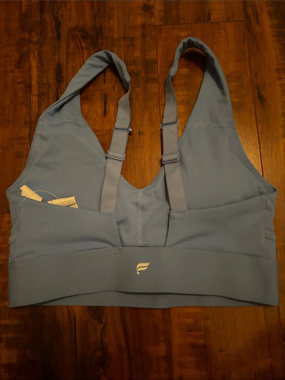 Fabletics Dusty Blue V-Neck Seamless Sports Bra